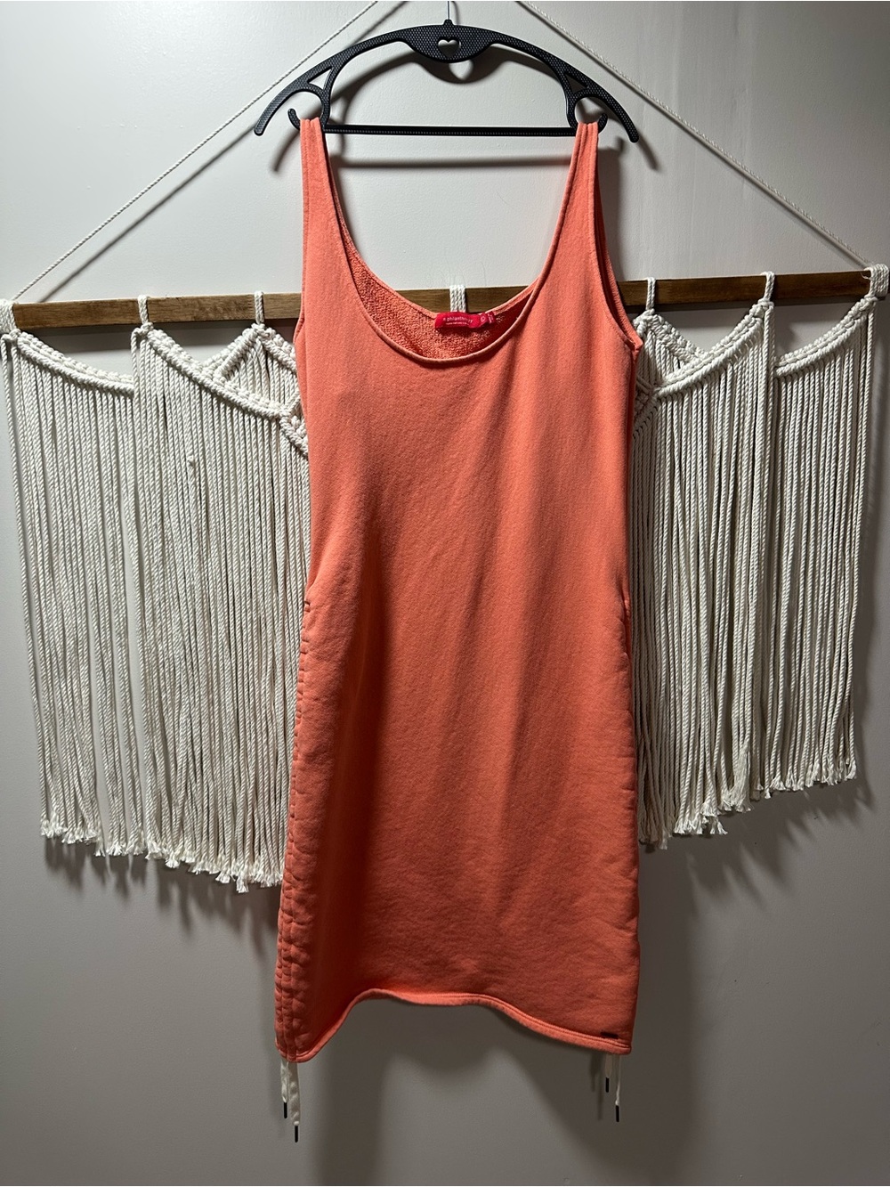 n:PHILANTHROPY Coral Orange Sleeveless Swim Coverup Tank
